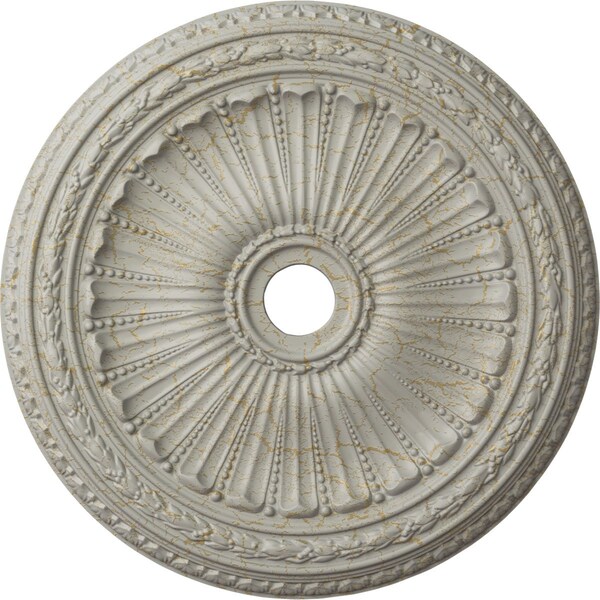 Ekena Millwork Viceroy Medallion (Canopies up to 4 7/8"), 35 1/8"OD x 4 7/8"ID x 2 1/2"P, Pot of Cream Crackle CM35VIPCC - main